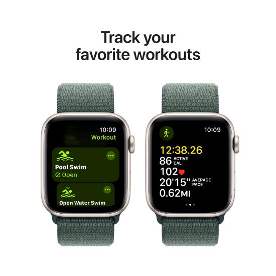 Pametna ura APPLE Watch SE2 V3 GPS, 44mm Starlight Alu Case with Lake Green Sport Loop