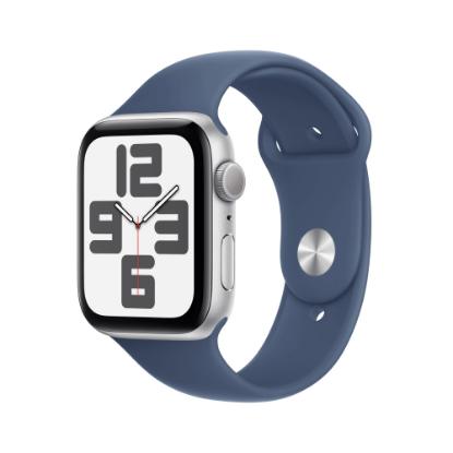 Pametna ura APPLE Watch SE2 V3 GPS, 44mm Silver Alu Case with Denim Sport Band - M/L