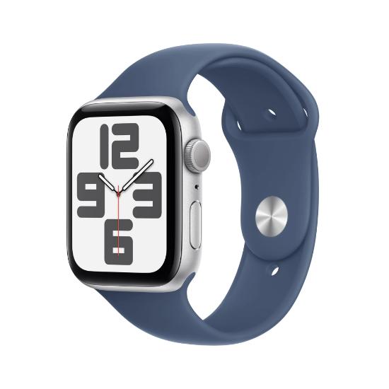 Pametna ura APPLE Watch SE2 V3 GPS, 44mm Silver Alu Case with Denim Sport Band - M/L