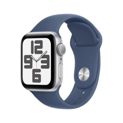 Pametna ura APPLE Watch SE2 V3 GPS, 40mm Silver Alu Case with Denim Sport Band - S/M