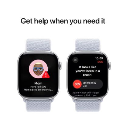 Pametna ura APPLE Watch S10 GPS, 46mm Silver Alu Case with Blue Cloud Sport Loop