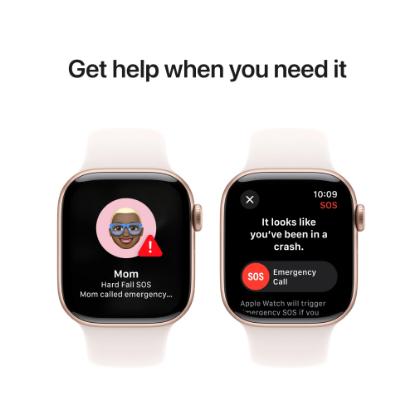 Pametna ura APPLE Watch S10 GPS, 42mm Rose Gold Alu Case with Light Blush Sport Band - M/L