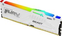 RAM pomnilnik PC-44800, 16GB, KINGSTON Fury Beast White RGB KF556C36BWEA-16, EXPO, XMP, DDR5 5600MHz