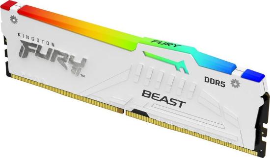 RAM pomnilnik PC-44800, 16GB, KINGSTON Fury Beast White RGB KF556C36BWEA-16, EXPO, XMP, DDR5 5600MHz