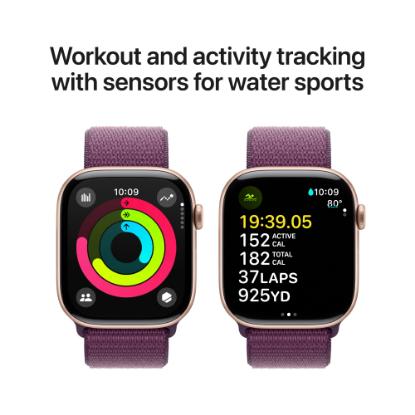 Pametna ura APPLE Watch S10 GPS, 46mm Rose Gold Alu Case with Plum Sport Loop
