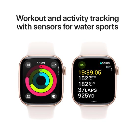 Pametna ura APPLE Watch S10 GPS, 42mm Rose Gold Alu Case with Light Blush Sport Band - M/L