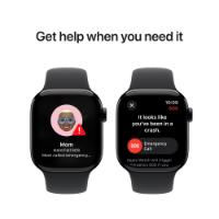 Pametna ura APPLE Watch S10 GPS, 46mm Jet Black Alu Case with Black Sport Band - M/L