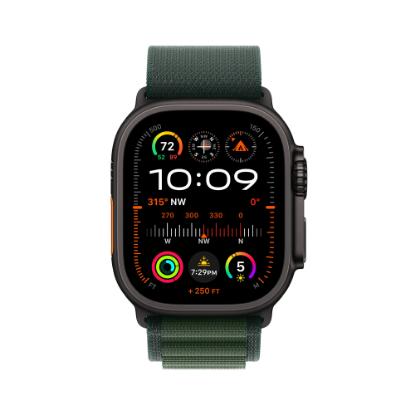 Pametna ura APPLE Watch Ultra2 v2 Cellular, 49mm Black Titanium Case with Dark Green Alpine Loop - Large