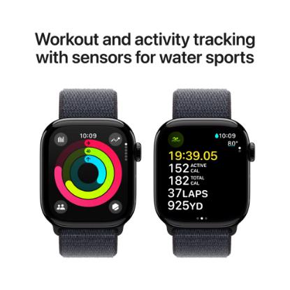 Pametna ura APPLE Watch S10 GPS, 42mm Jet Black Alu Case with Ink Sport Loop