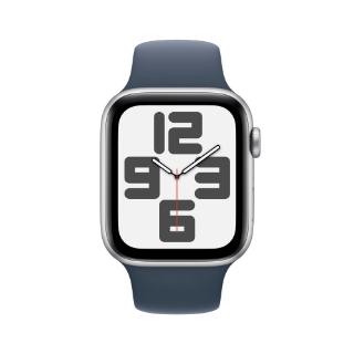 Pametna ura APPLE Watch SE2 V2 GPS, 44mm Silver Alu Case w Storm Blue Sport Band - M/L