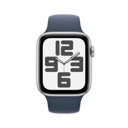 Pametna ura APPLE Watch SE2 V2 GPS, 44mm Silver Alu Case w Storm Blue Sport Band - M/L