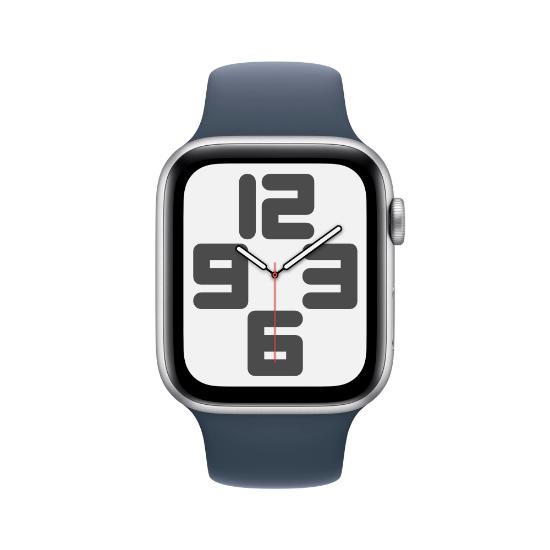 Pametna ura APPLE Watch SE2 V2 GPS, 44mm Silver Alu Case w Storm Blue Sport Band - M/L