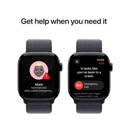 Pametna ura APPLE Watch S10 GPS, 42mm Jet Black Alu Case with Ink Sport Loop