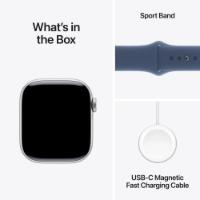 Pametna ura APPLE Watch S10 GPS, 46mm Silver Alu Case with Denim Sport Band - M/L