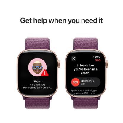 Pametna ura APPLE Watch S10 GPS, 46mm Rose Gold Alu Case with Plum Sport Loop