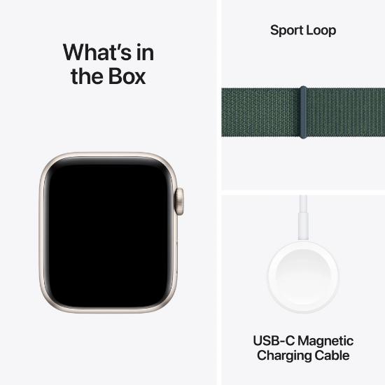 Pametna ura APPLE Watch SE2 V3 GPS, 44mm Starlight Alu Case with Lake Green Sport Loop