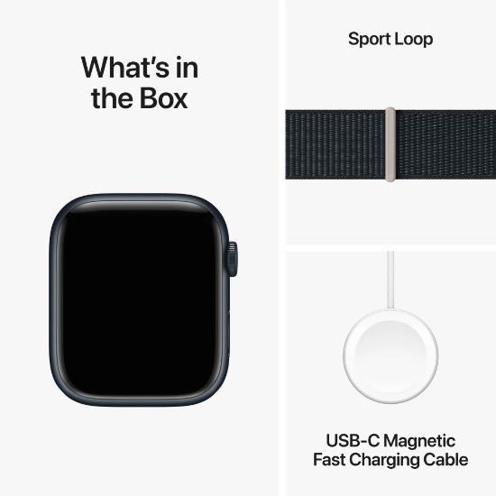Pametna ura APPLE Watch S9 GPS, 45mm Midnight Alu Case w Midnight Sport Loop
