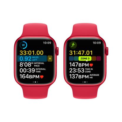 Pametna ura Apple Watch S8 GPS, 45mm Red Aluminium Case with Red Sport Band - Regular