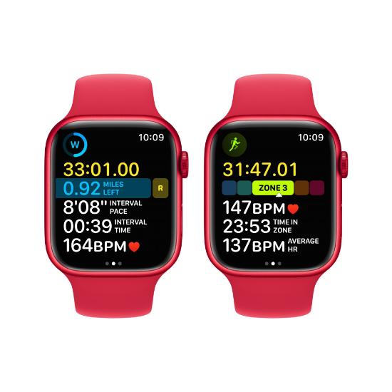 Pametna ura Apple Watch S8 GPS, 45mm Red Aluminium Case with Red Sport Band - Regular