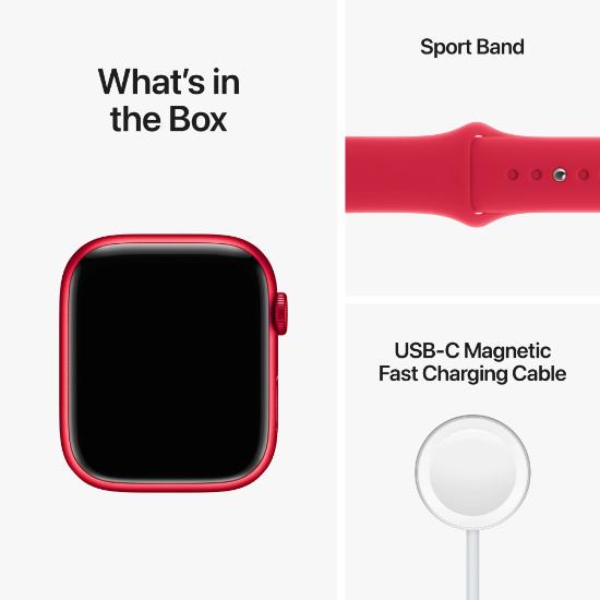 Pametna ura Apple Watch S8 GPS, 45mm Red Aluminium Case with Red Sport Band - Regular