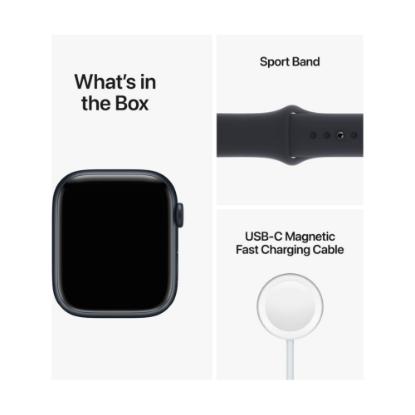 Pametna ura Apple Watch S8 GPS, 45mm Midnight Aluminium Case with Midnight Sport Band - Regular