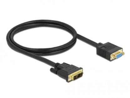 Kabel DELOCK, DVI 12+5 (M) na VGA (Ž), 1m