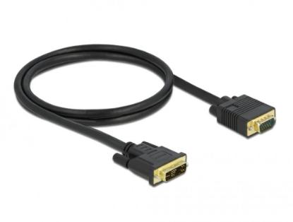 Kabel DELOCK, DVI 12+5 (M) na VGA (M), 1m