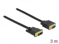 Kabel DELOCK, DVI 12+5 (M) na VGA (M), 3m