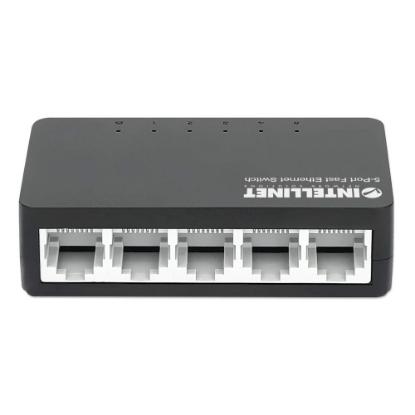 Switch INTELLINET 561723, 10/100 Mbps, 5-port, plastično kućište, kabel Cat5e 0,5m
