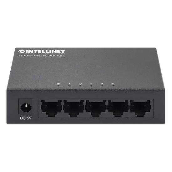 Switch INTELLINET 523301, 10/100 Mbps, 5-port, metalno kućište, kabel Cat5e 0,5m