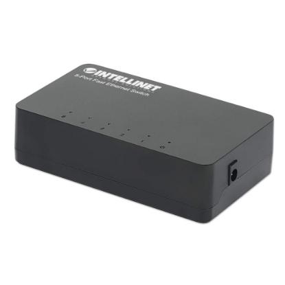 Switch INTELLINET 561723, 10/100 Mbps, 5-port, plastično kućište, kabel Cat5e 0,5m