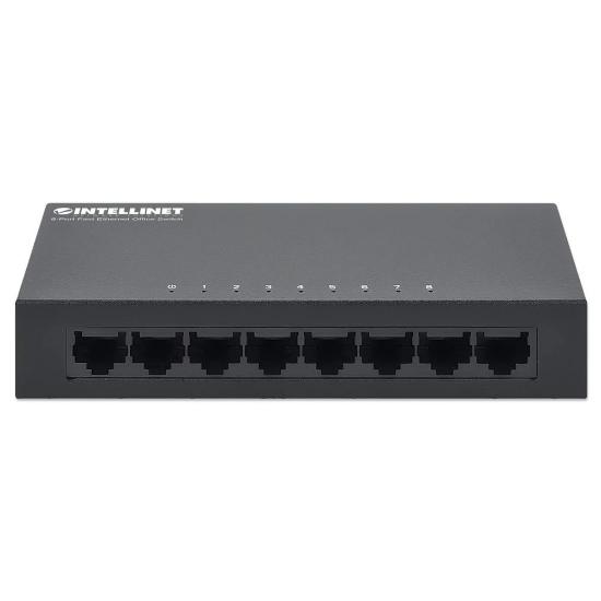 Switch INTELLINET 523318, 10/100 Mbps, 8-port, metalno kućište, kabel Cat5e 1m