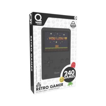 Igralna konzola QWARE Retro Gamer, 2,8" ekran, 240 igara, črna