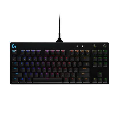 Tipkovnica LOGITECH G Pro TKL, GX Blue, mehanička, RGB, črna, USB