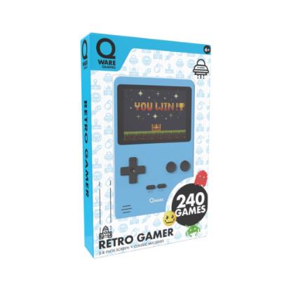 Igralna konzola QWARE Retro Gamer, 2,8" ekran, 240 igara, modra