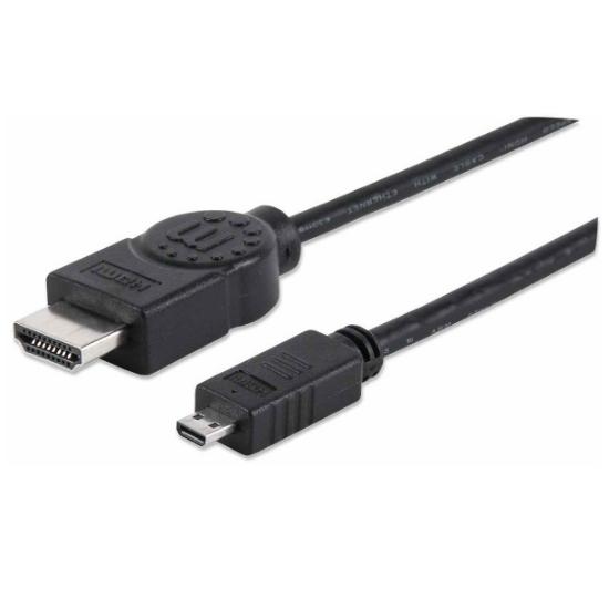 Kabel MANHATTAN, HDMI (M) na micro HDMI (M), ARC, 3D, 4K@30Hz, 2.0m