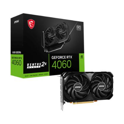 Grafična kartica MSI GeForce RTX 4060 Ventus 2X Black 8G OC, 8GB GDDR6