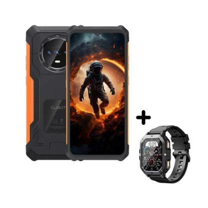 Pametni telefon CUBOT King Kong ES, 6,56", 6GB, 128GB, Android 14, crno-narančasti + Pametni sat CUBOT C28, črni