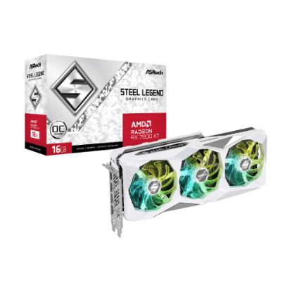 Grafična kartica ASROCK Radeon RX7800XT Steel Legend 16G OC, 16GB GDDR6