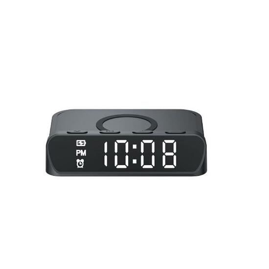 Bežični punjač HAVIT W3031, 3u1, sat, budilica, 15W, crni