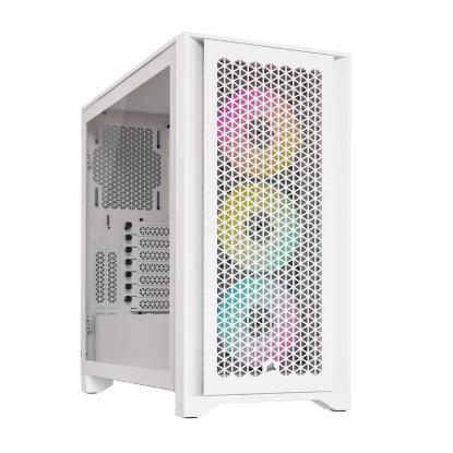 Ohišje CORSAIR iCUE 4000D Airflow, RGB, window, MIDI, ATX, belo, bez napajalnika