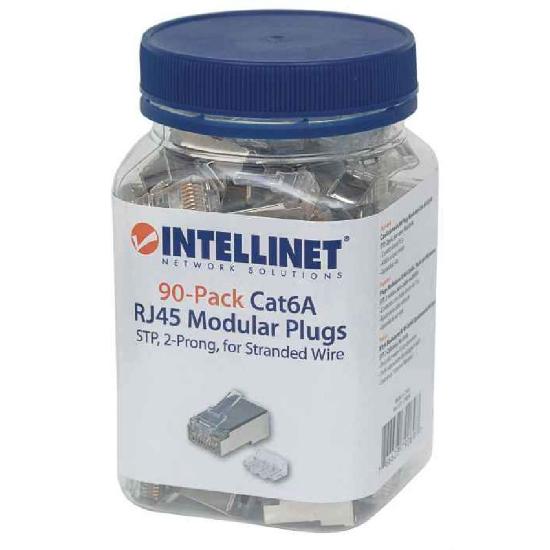 STP konektor INTELLINET CAT6A, RJ45, dvostruki zupčasti terminal - 90 komada