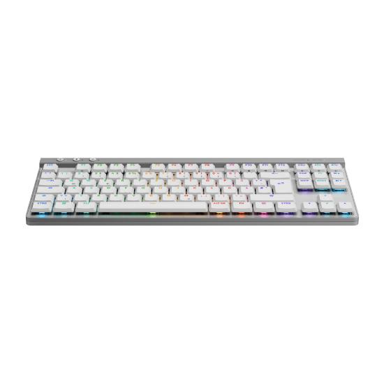 Tipkovnica LOGITECH Gaming G515 Lightspeed TKL, Tactile switch, RGB, mehanička, brezžična, US Layout, USB, bela