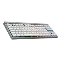 Tipkovnica LOGITECH Gaming G515 Lightspeed TKL, Tactile switch, RGB, mehanička, brezžična, US Layout, USB, bela