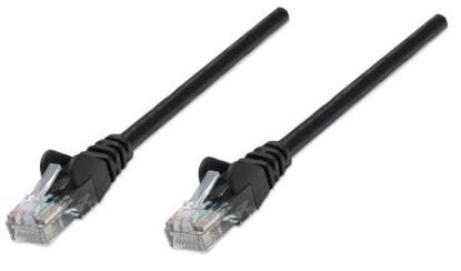 Kabel INTELLINET, patch CAT5e, U/UTP, crni, 2m
