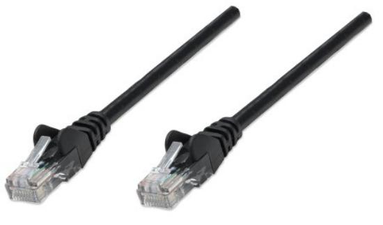 Kabel INTELLINET, patch CAT5e, U/UTP, crni, 2m