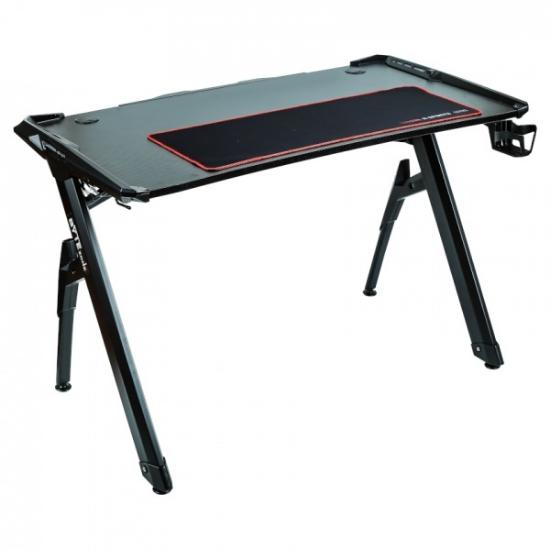 Gaming stol BYTEZONE GT06 Advanced, LED-RGB, podloga za tipkovnicu/miš, crni