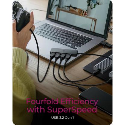 USB HUB ICY BOX IB-HUB1424-C3, USB-A/C na 4x USB-A 3.2 Gen 1