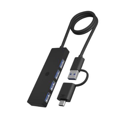 USB HUB ICY BOX IB-HUB1424-C3, USB-A/C na 4x USB-A 3.2 Gen 1
