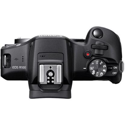 Digitalni fotoaparat CANON EOS R100 18-45 + 55-120, 25.8 Mpx, UHD 4K, crni